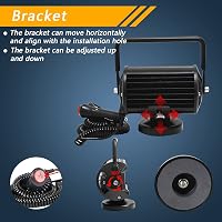 RIGIDON 2x LED Munkalámpa Mágneses Talppal 72W 12V Offroad Terepjáró Traktor 4