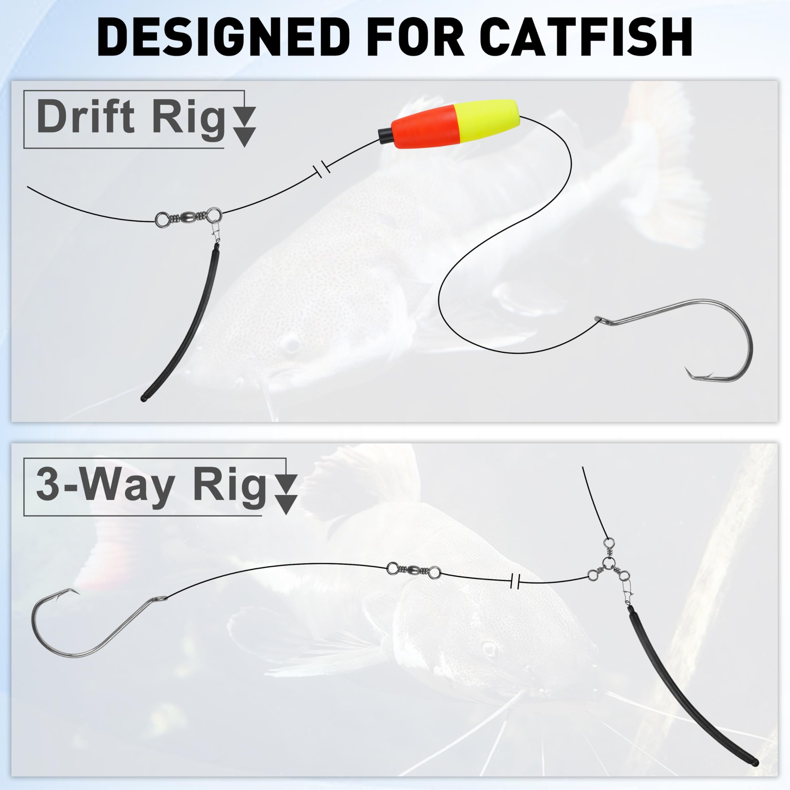 Pesas de arrastre para pesca de gato, pesas de arrastre de bagre, pesas, sin enganches, plomos de arrastre para arrastrar la parte inferior rebotando sin enganches de pesca de gato, equipo de aparejos