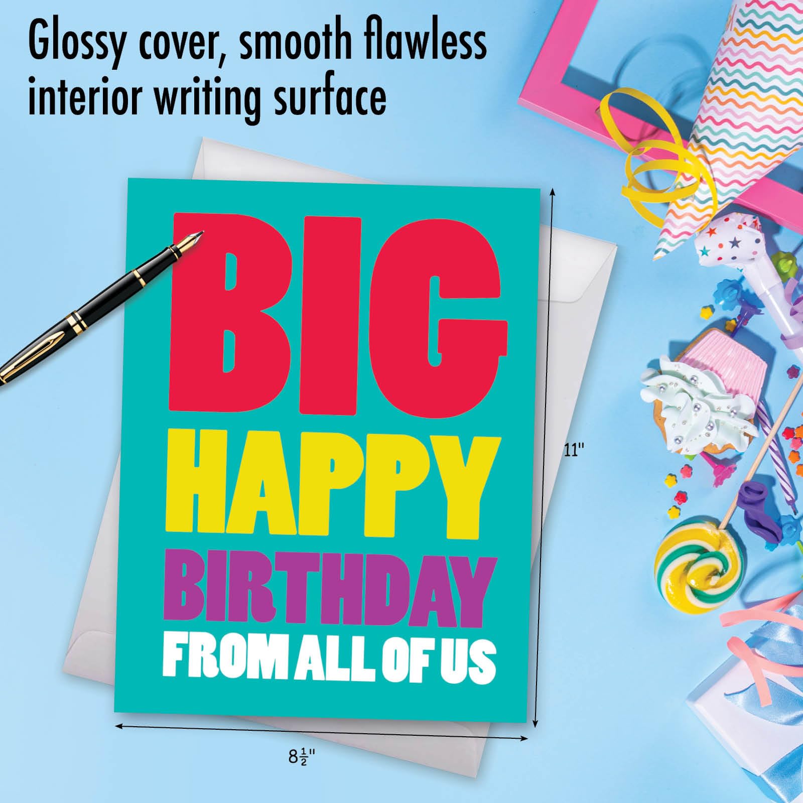 Amazon | p3900ジャンボFunnyカード: Big Happy誕生日からUS
