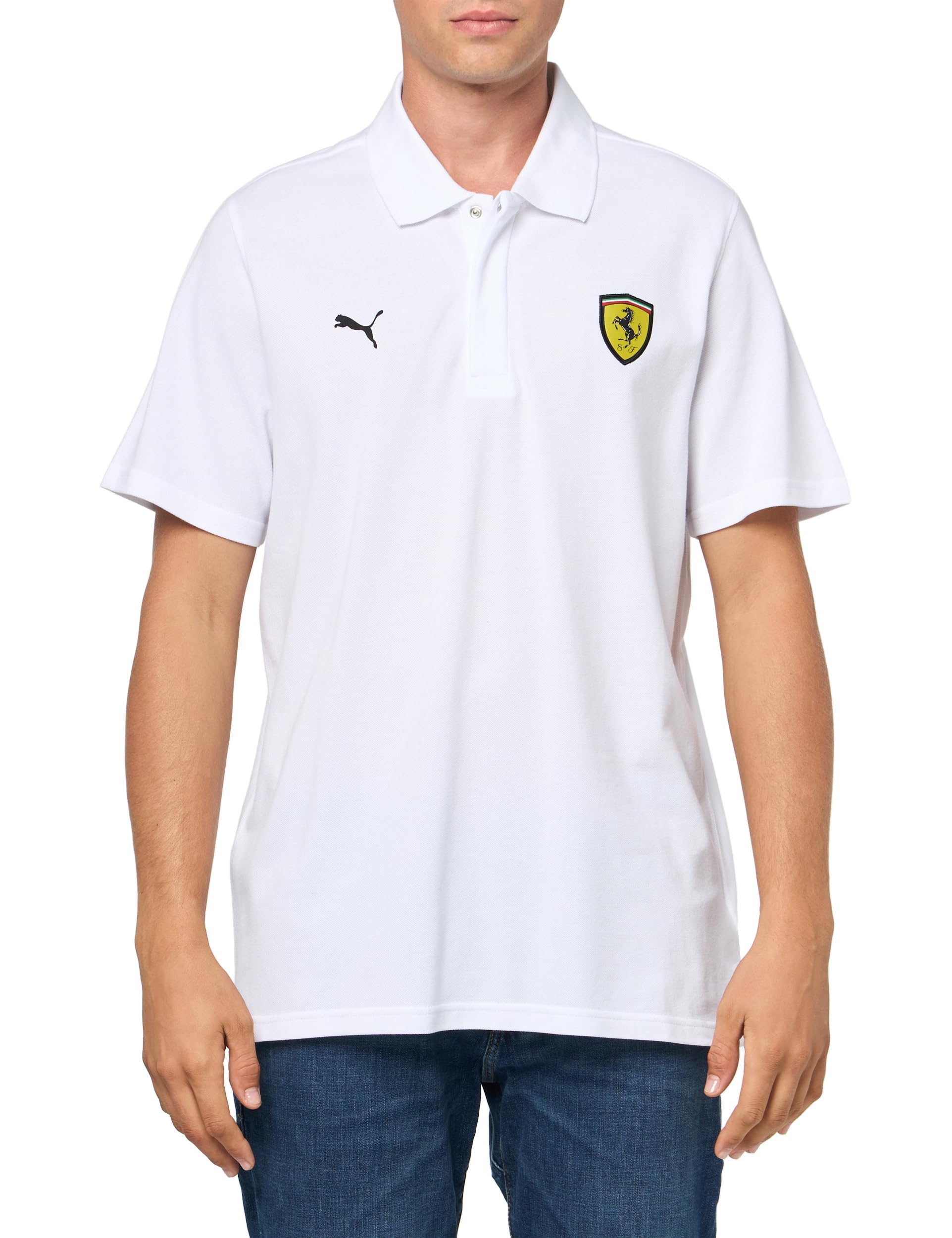 Puma Men's White Scuderia Ferrari Race Polo, Xxl