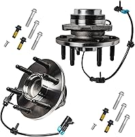 Vista 108 de Detroit Axle - Kit de suspensión de 14 piezas para Jeep Liberty 2006-2007, 2 cubos de rodamiento de ruedas, 2 brazos de control superior, 2 rótulas