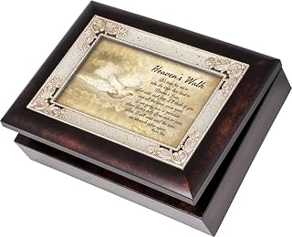 Cottage Garden Heavens Walk with Each Step I Take Burlwood Jewelry Music Box Plays How Great Thou Art