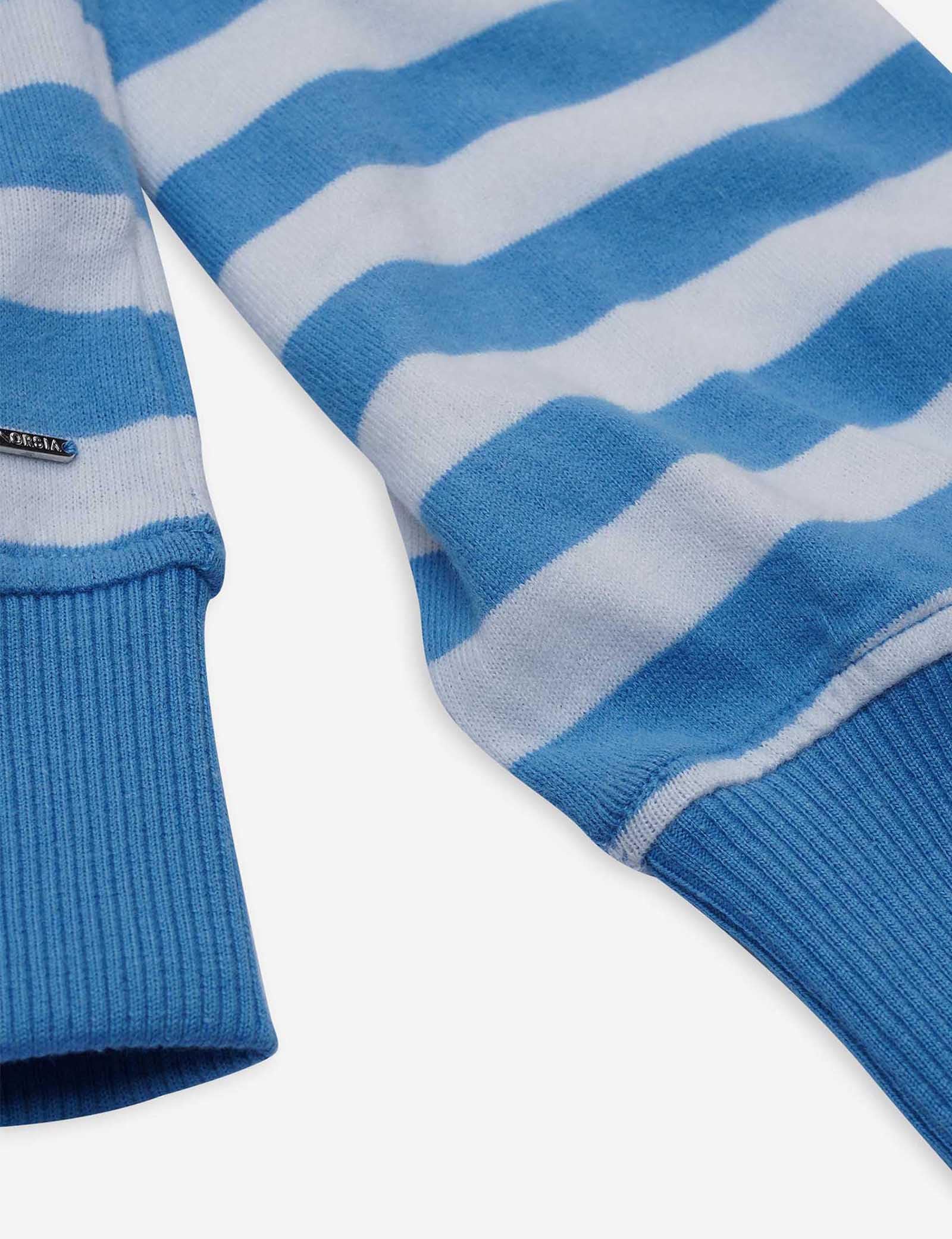 Cárdigan a rayas con cuello en V y botones frontales para hombre, con ribete acanalado, ajuste regular, elegante y versátil para cualquier ocasión