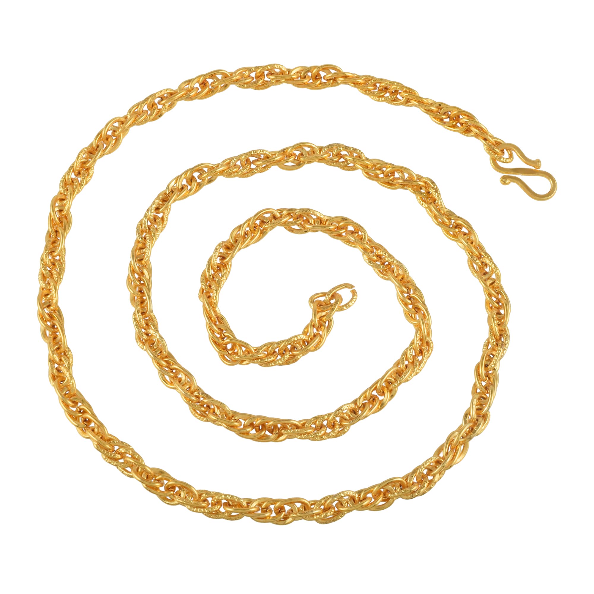 ADMIERgold toned brass interlinked knot design chain for Boys Classic Necklace for Men and women(ACCN0165)