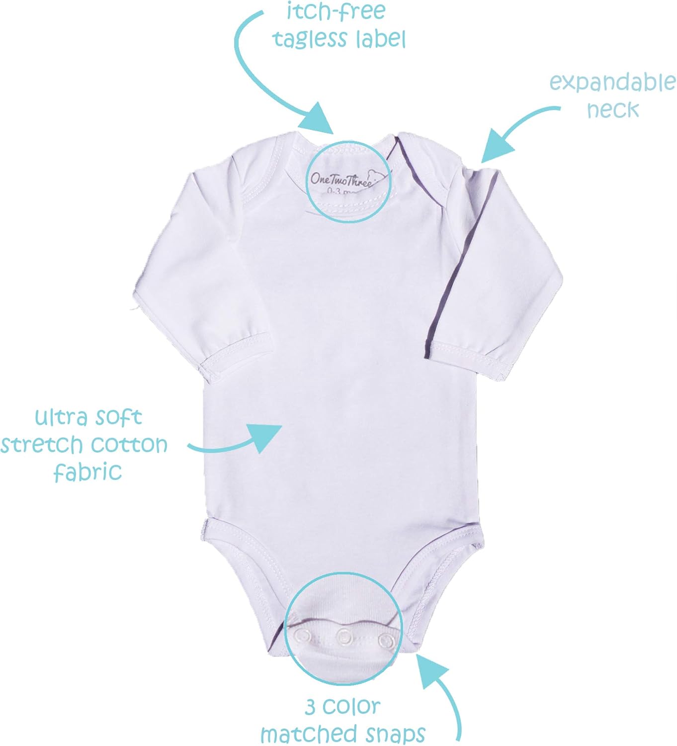 123 Bear Baby Cotton Spandex short-sleeve bodysuits unisex boy girl - Image 6