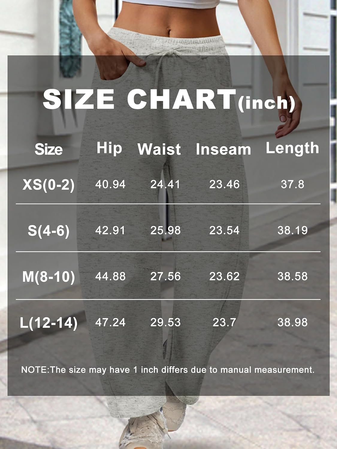 Barrel Sweatpants Women Casual Baggy Elastic Waisted Pants Wide Leg Gym Trousers with Pockets - Image 5