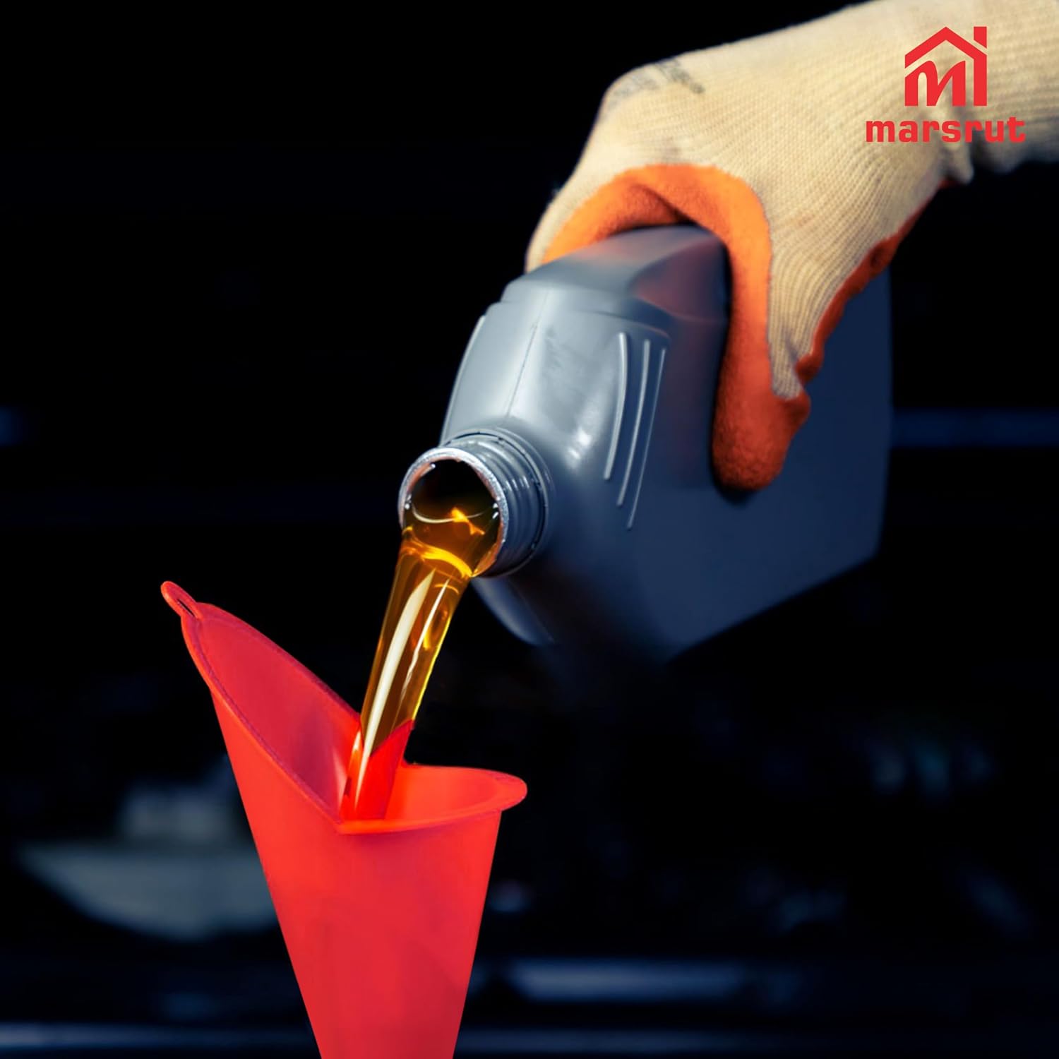 2pcs Long Skinny Neck Oil Funnel for Automotive Transmission Fluid, Multi-Function for Change Car Motorcycle Engine Kerosene Diesel Fuel Lubricant Water Liquids Filling, Thin Nose, Spill Free