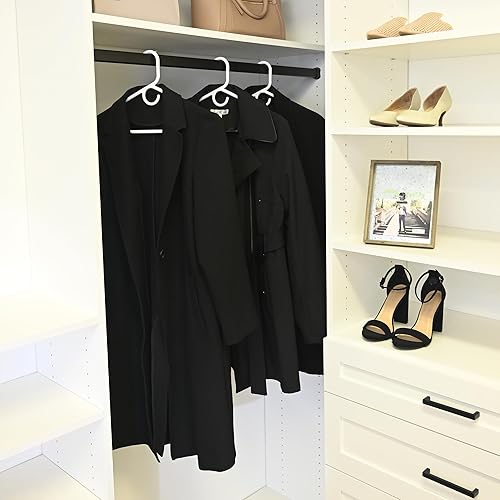 Miniatura 2 de Perchas de plástico súper resistentes, fabricadas en Estados Unidos, colgador blanco súper pesado, paquete de 24