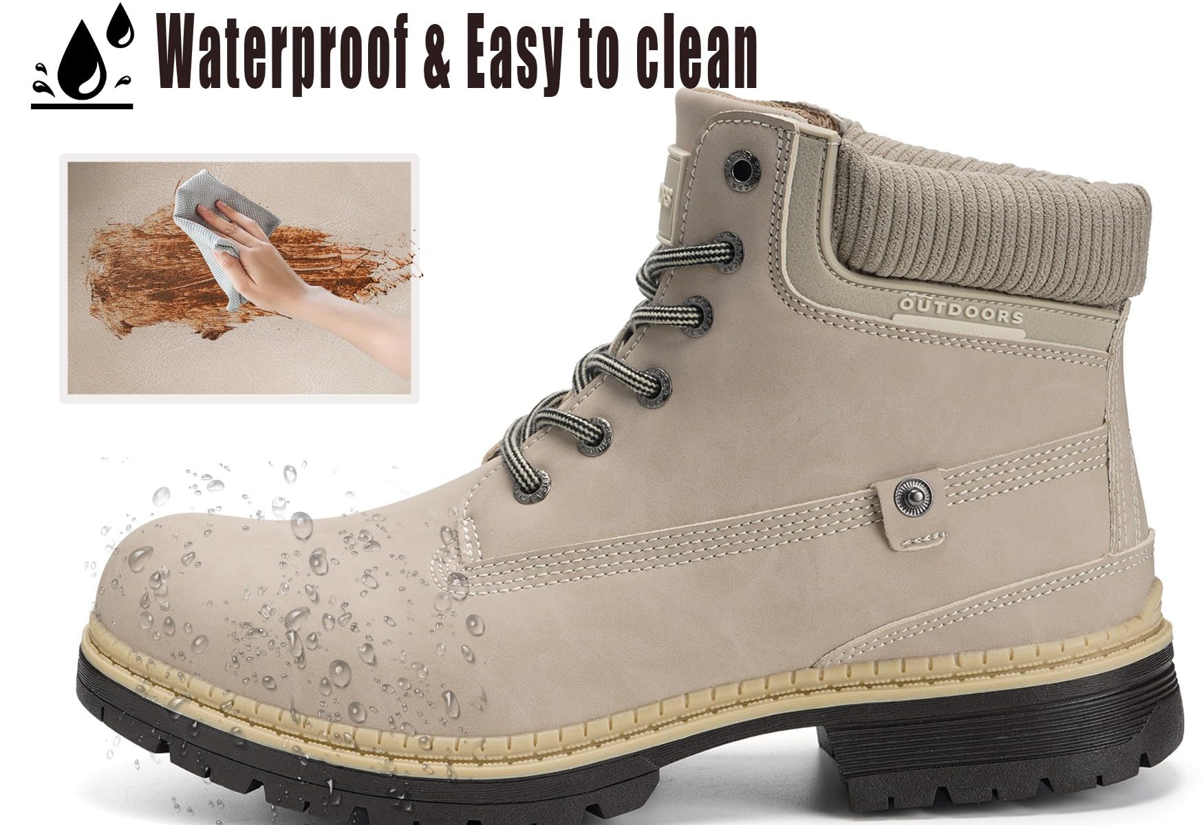 Eagsouni Stiefel Winterschuhe Mesh Lined Damen Herren Outdoor | Bequeme Freizeitschuhe mit Anti-Rutsch-Sohle, Atmungsaktiv & Leicht, Für alle Jahreszeiten geeignet