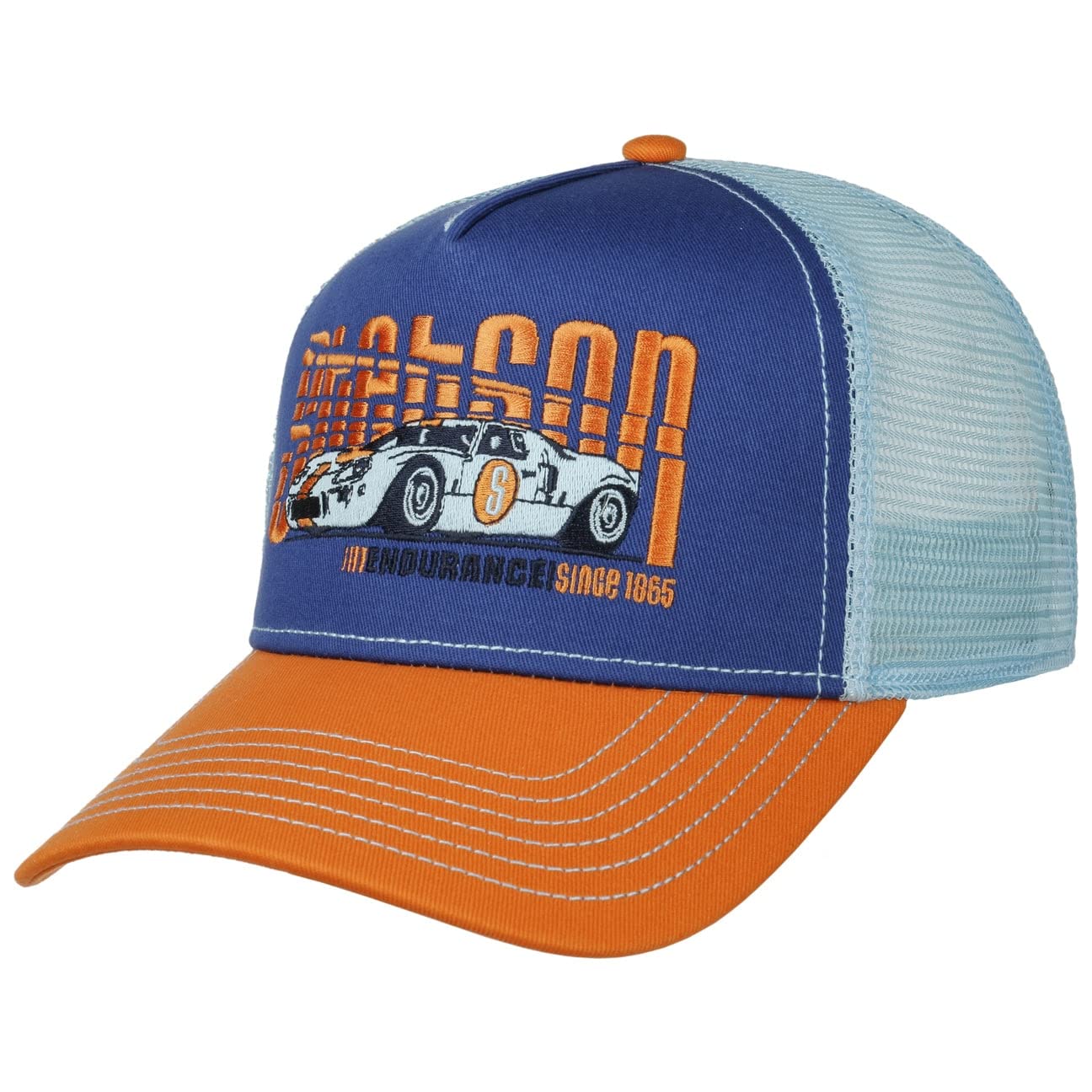 Stetson Endurance Trucker Cap Snapback Mesh Baseball Cap 100% Cotton Unisex Summer Winter Blue