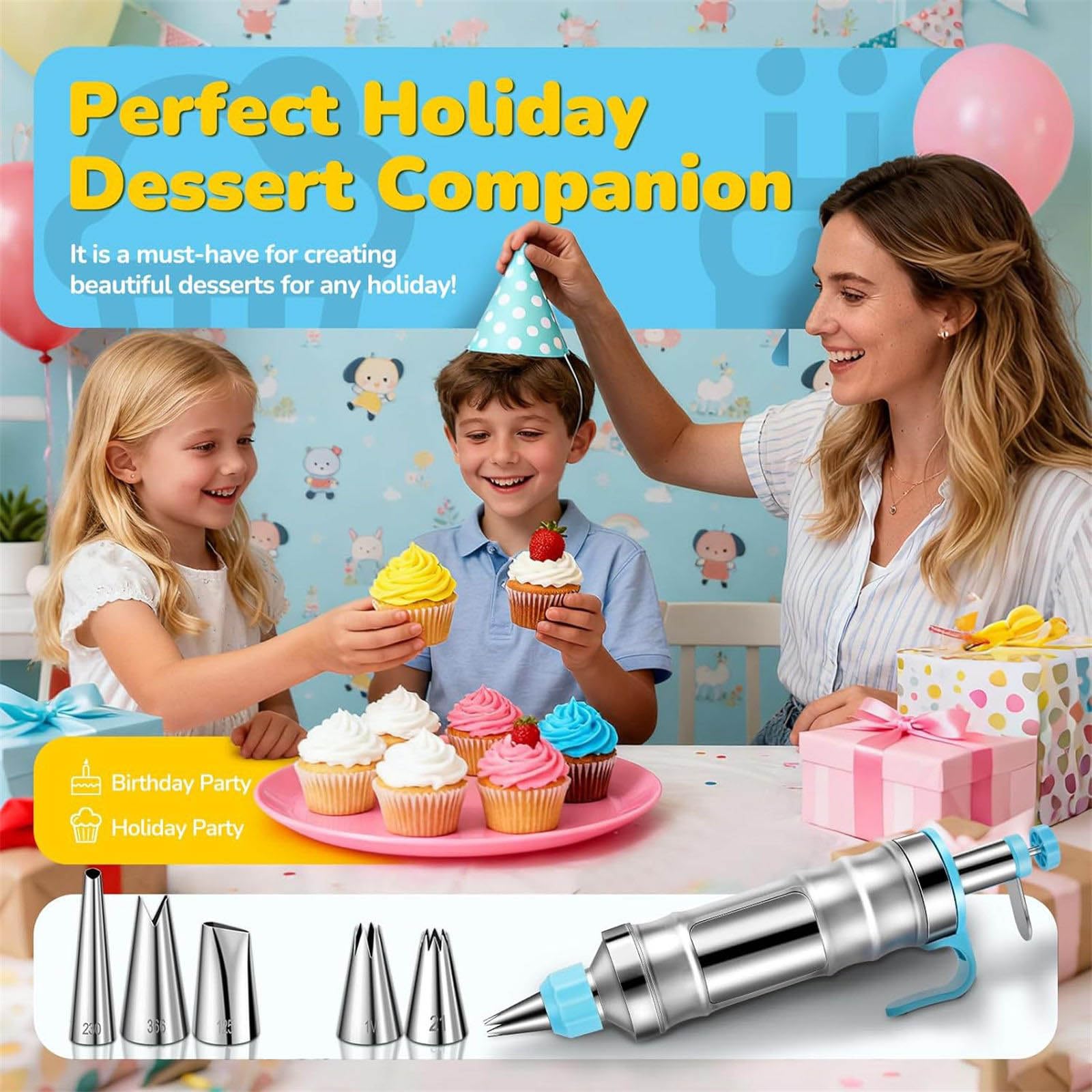 Lot de 164 accessoires de pâtisserie avec embout et tasses Passe au lave-vaisselle