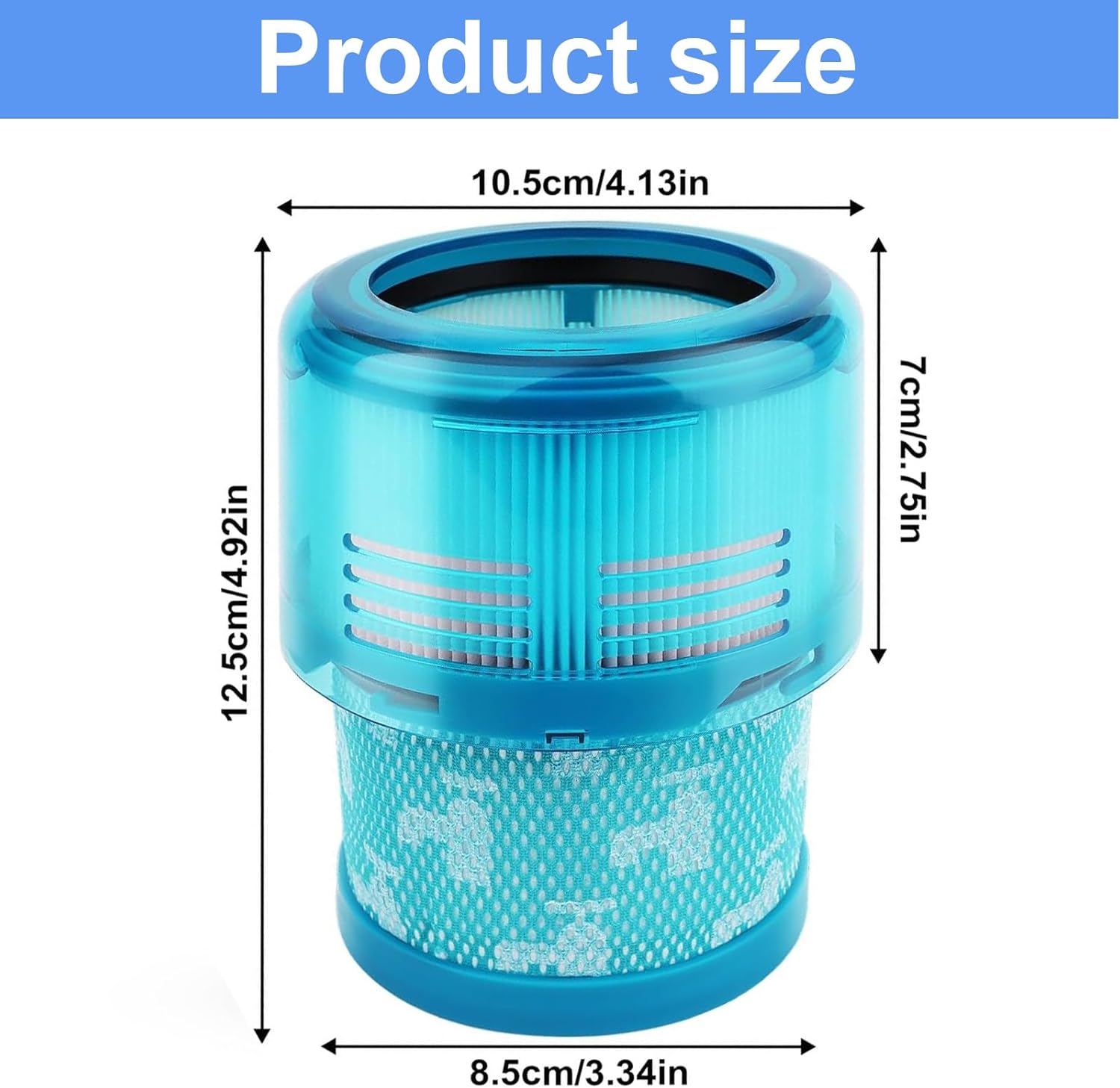 2 Pack Gen5 Filter Replacements Compatible with Dyson Gen5de