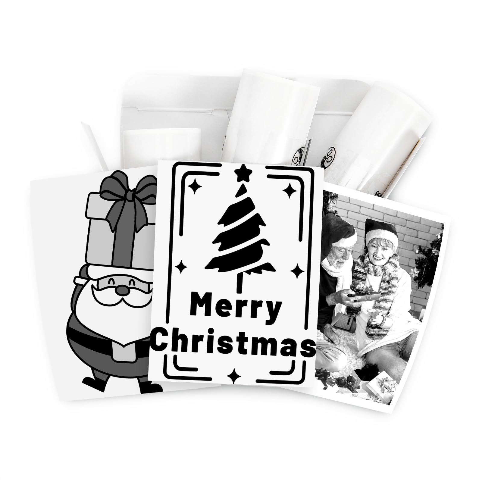 Memoking Clear Thermal Sticker Paper - for T02, Q02E, M02L, M02X Mini Sticker Printer, 50mmx3.5m/Roll Transparent Labels for Scrapbooking, Photo, Image, Crafts Projects, Texts, Notes (3 Rolls)