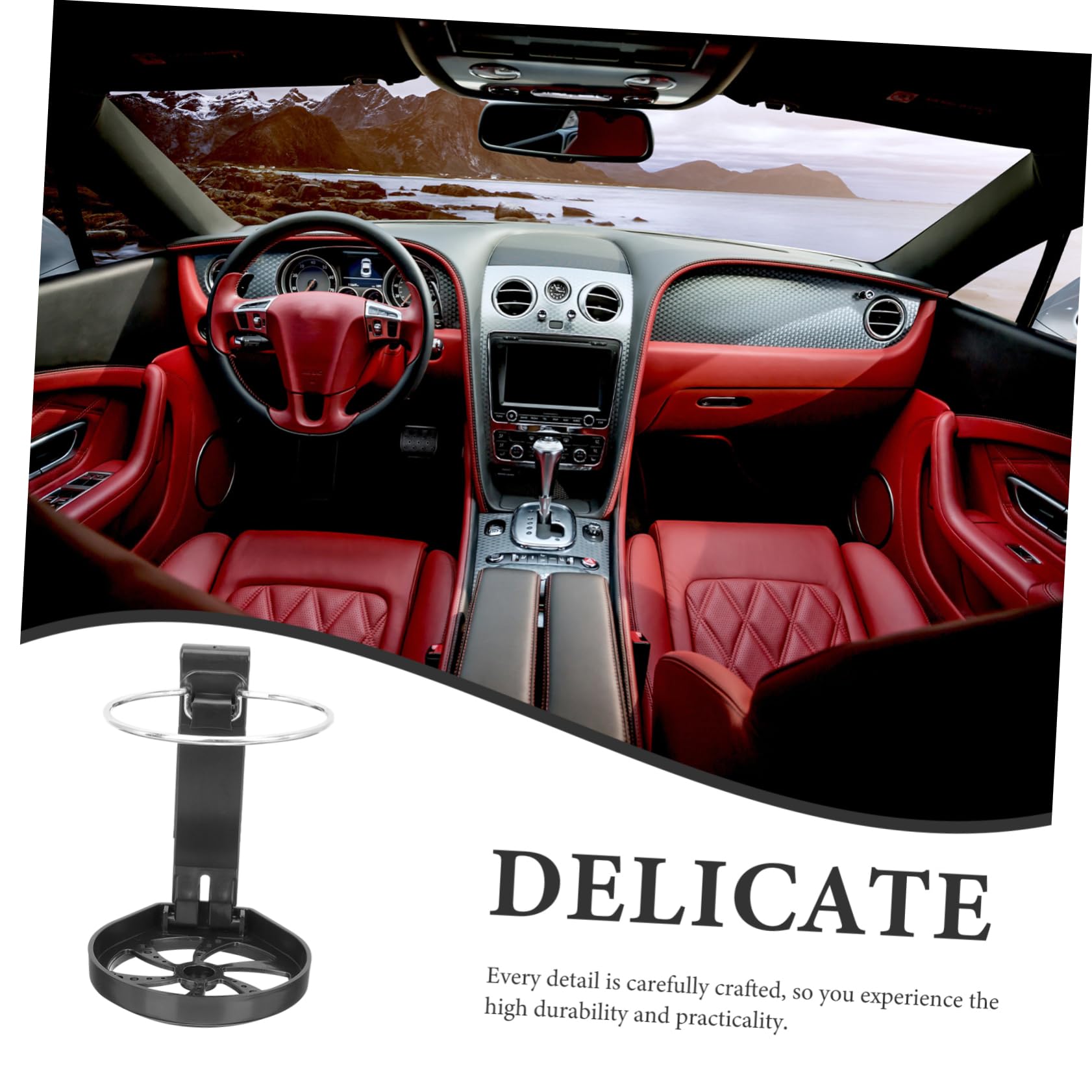 Alipis 4 Ensembles Support De Tasse De Voiture Porte Bouteille Et Porte Gobelet pour Organisateur De Rangement Multifonctionnel Inoxydable Et Accessoire De Voiture Noir 3 Pièces * 4