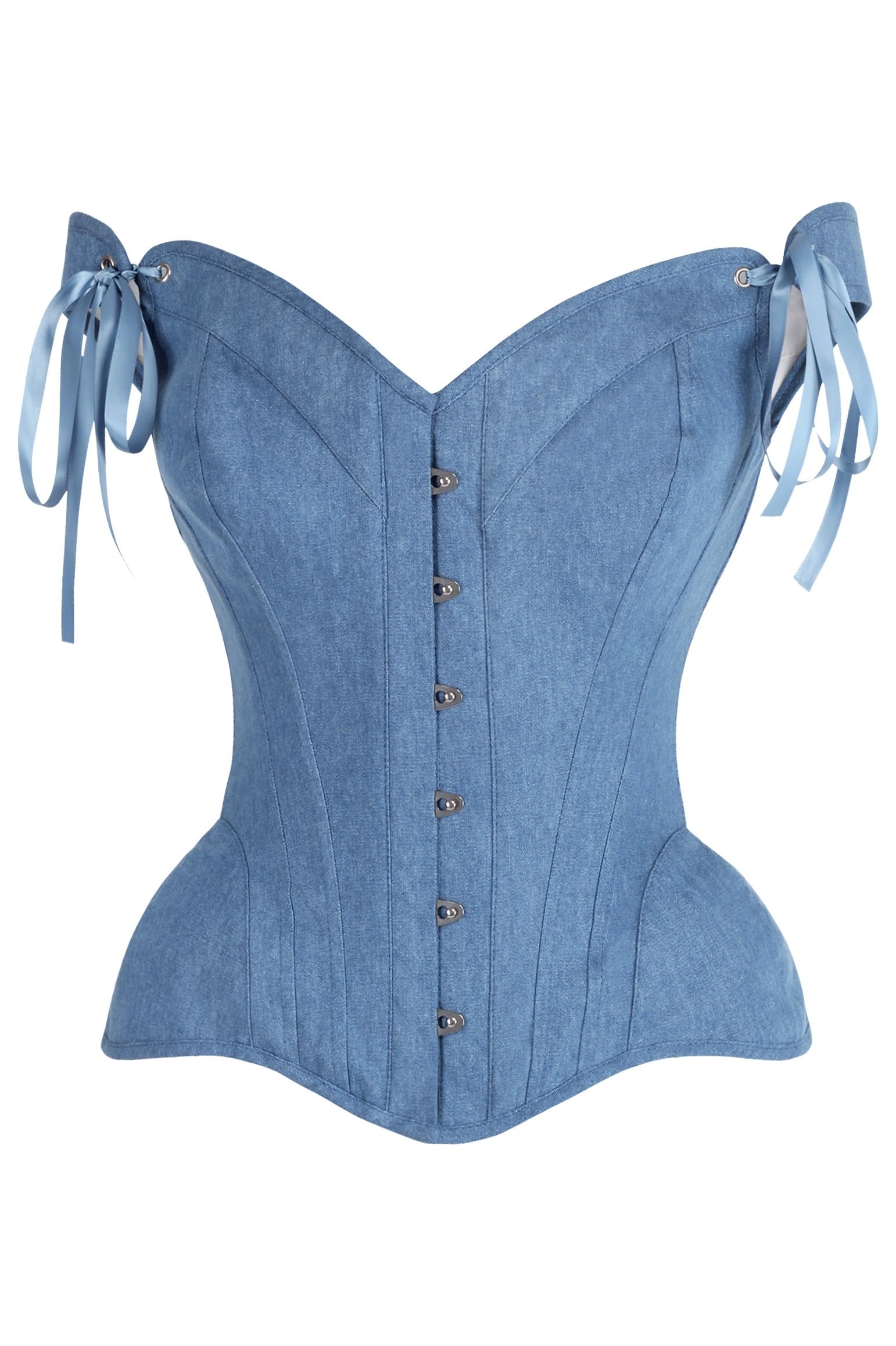 Daisy corsets womens Daisy Corsets Top Drawer Blue Denim Steel Boned Corset W Straps