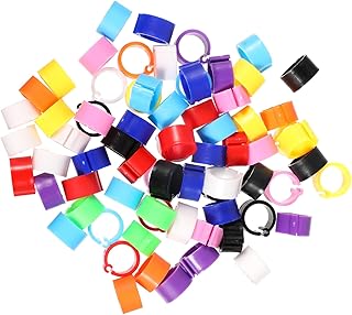 Balacoo 100 Peças Pombo-Correio Tornozeleira Acessórios Para Pintos Anel Faixa Para Pernas Anéis De Plástico Suprimentos Para Pássaros Anel De Identificação Anéis Multicoloridos