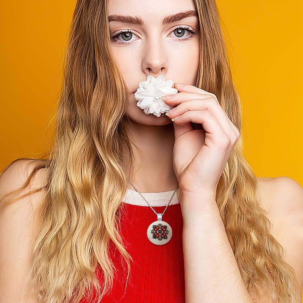 FREEBLOSS 10Set Classic Round Metal Pendant Trays with Alloy Steel Base, Blank, Unisex, DIY Charm Making Kit - Image 5