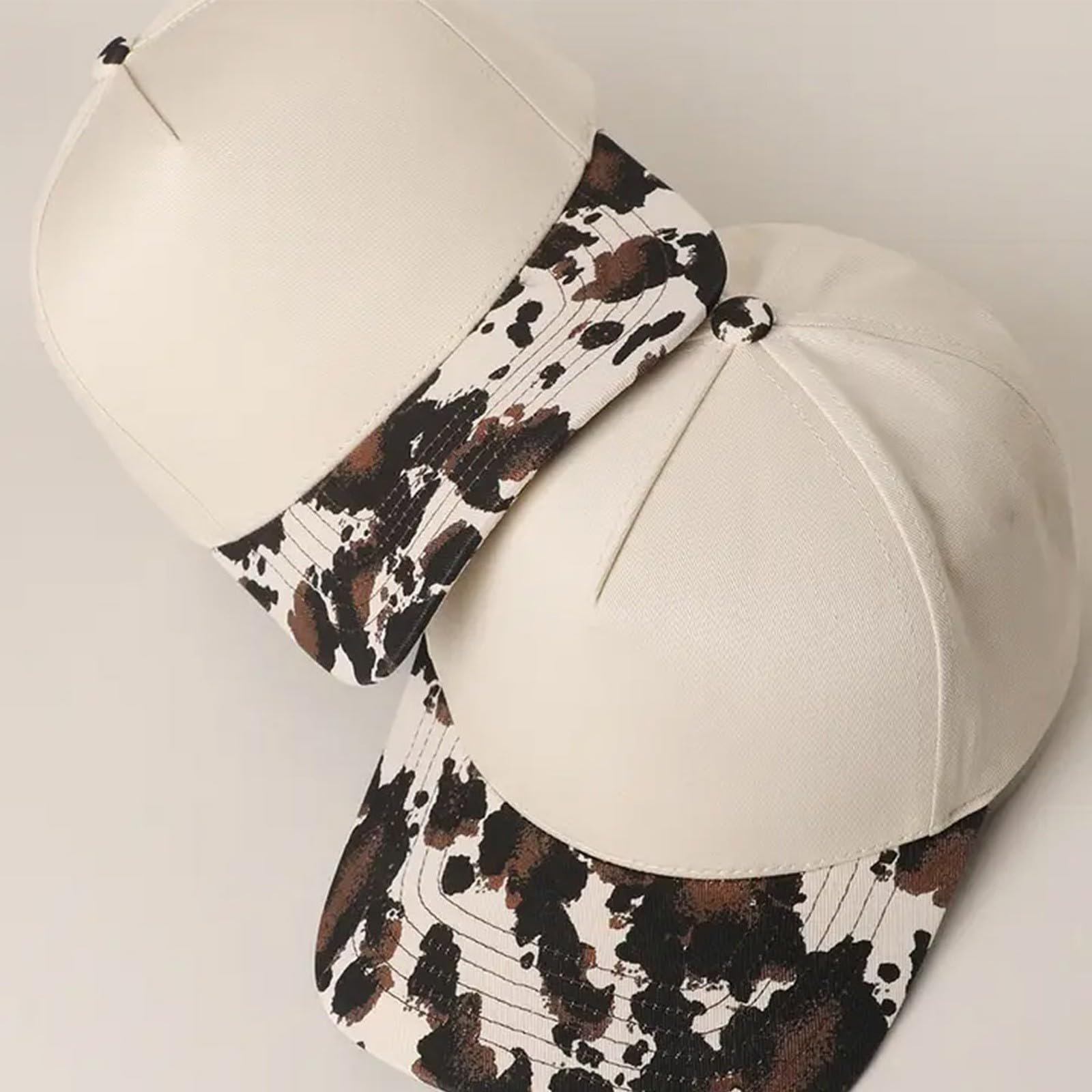 Generico 2 Anni Bambina Camionista retrò con Stampa Leopardata, Visiera a Contrasto, Berretto da Baseball Regolabile per Uomo e Donna, Cappello da Sole per L'Estate e Gli Sport all'