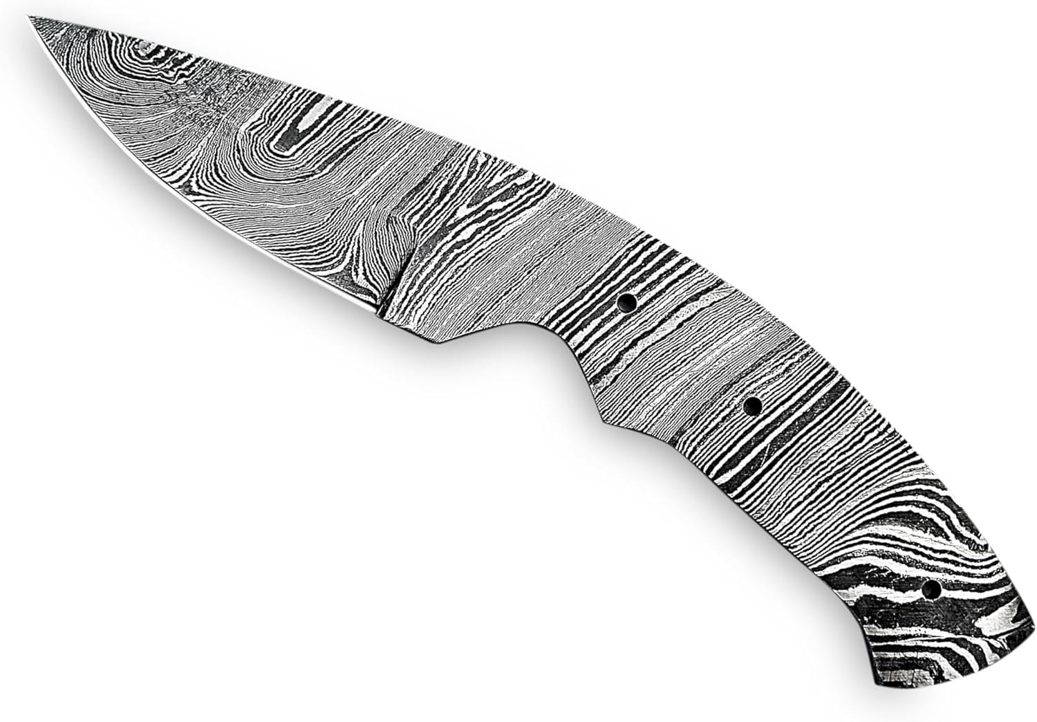 Handmade Damascus Blank Blade | Hand Forged full tang knife Steel Blade | Curve Blade 6.5 Inch Material for Making Knives | HUNT-12 (6.5 Inch)