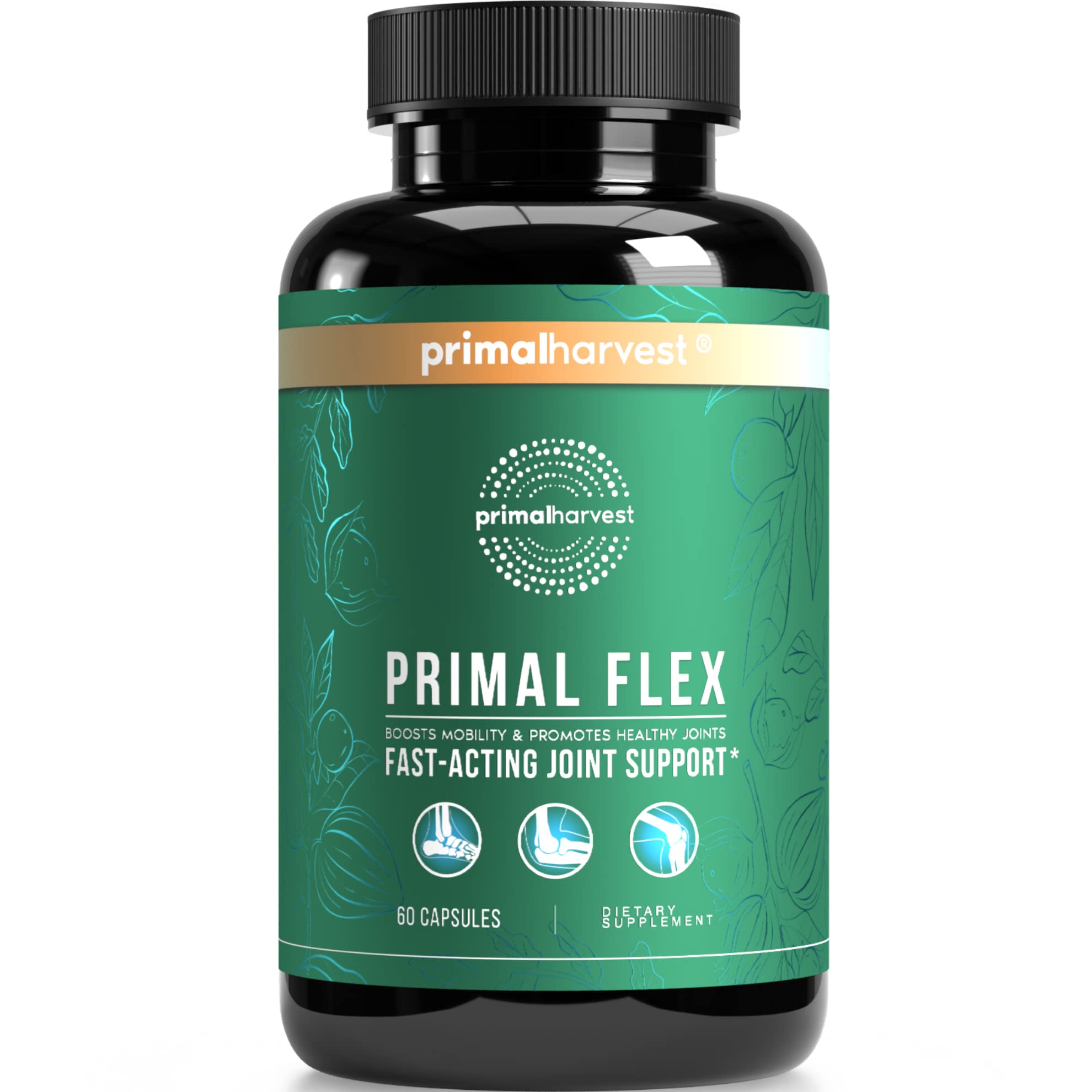Primal Harvest Joint Supplement, Fast Acting Joint Pain Relief Supplements w/ Collagen, Turmeric, Bo