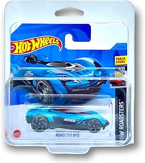 Hot Wheels Roadster Bite (Blue) 1/10 HW Roadsters 2023-12/250 (Short Card) *** COMES IN A KLAS CAR KEEPER PROTECTIVE COLLECTORS CASE *** HKK07