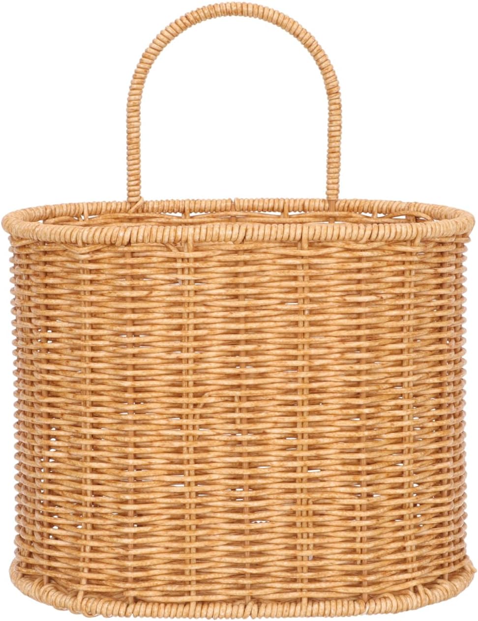 Healifty Wall Hanging Storage Basket 7.5X10X4.7 Inch Door Mounted Organizer for Kitchen and Home Multi-Purpose Cotton Yarn Cone Holder and Decorative Hanging Basket