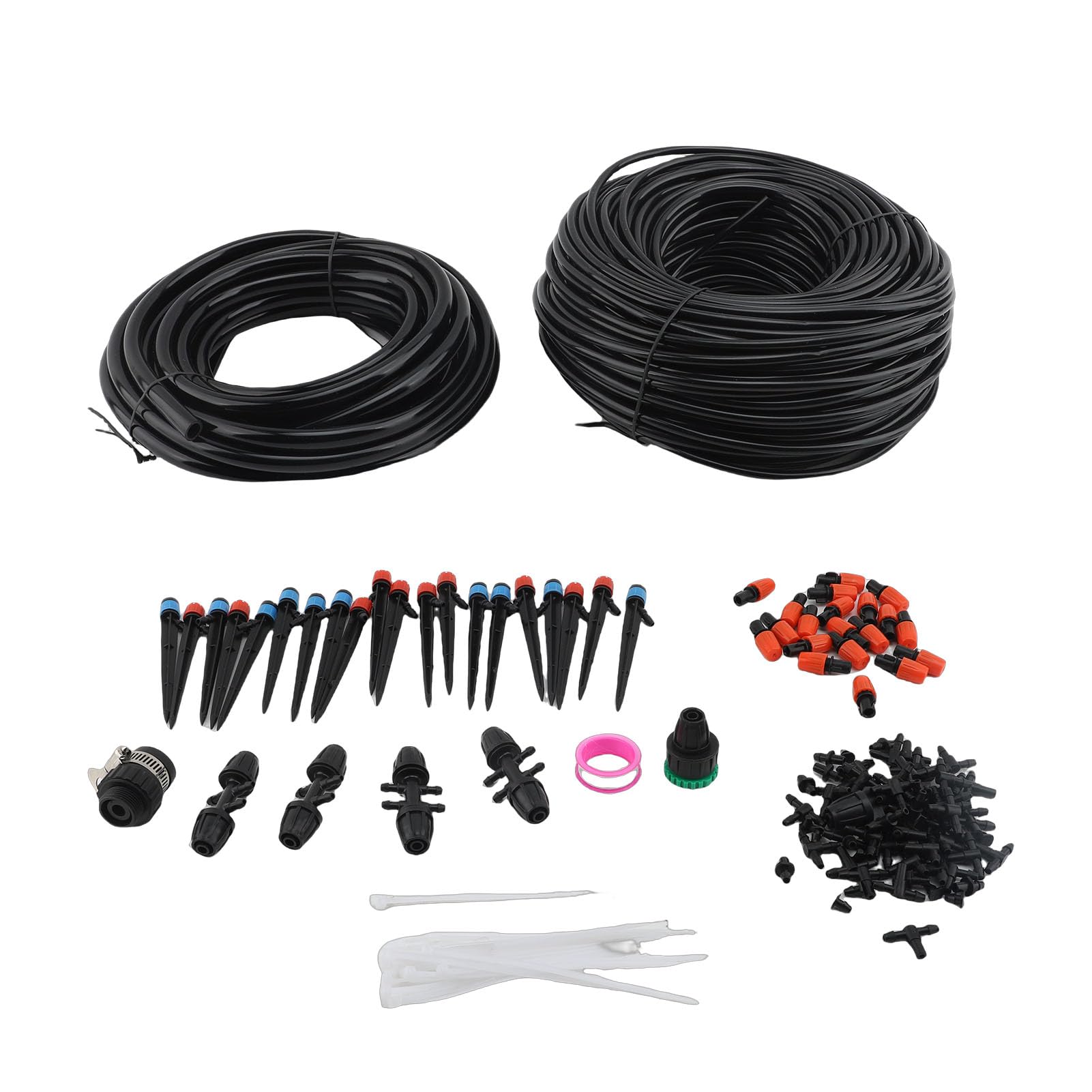 Generic Système D'irrigation Goutte à Goutte, Kit D'arrosage Automatique Réglable pour Jardin, Serre, Pelouse, Matériaux en PVC, Tuyau de 60m