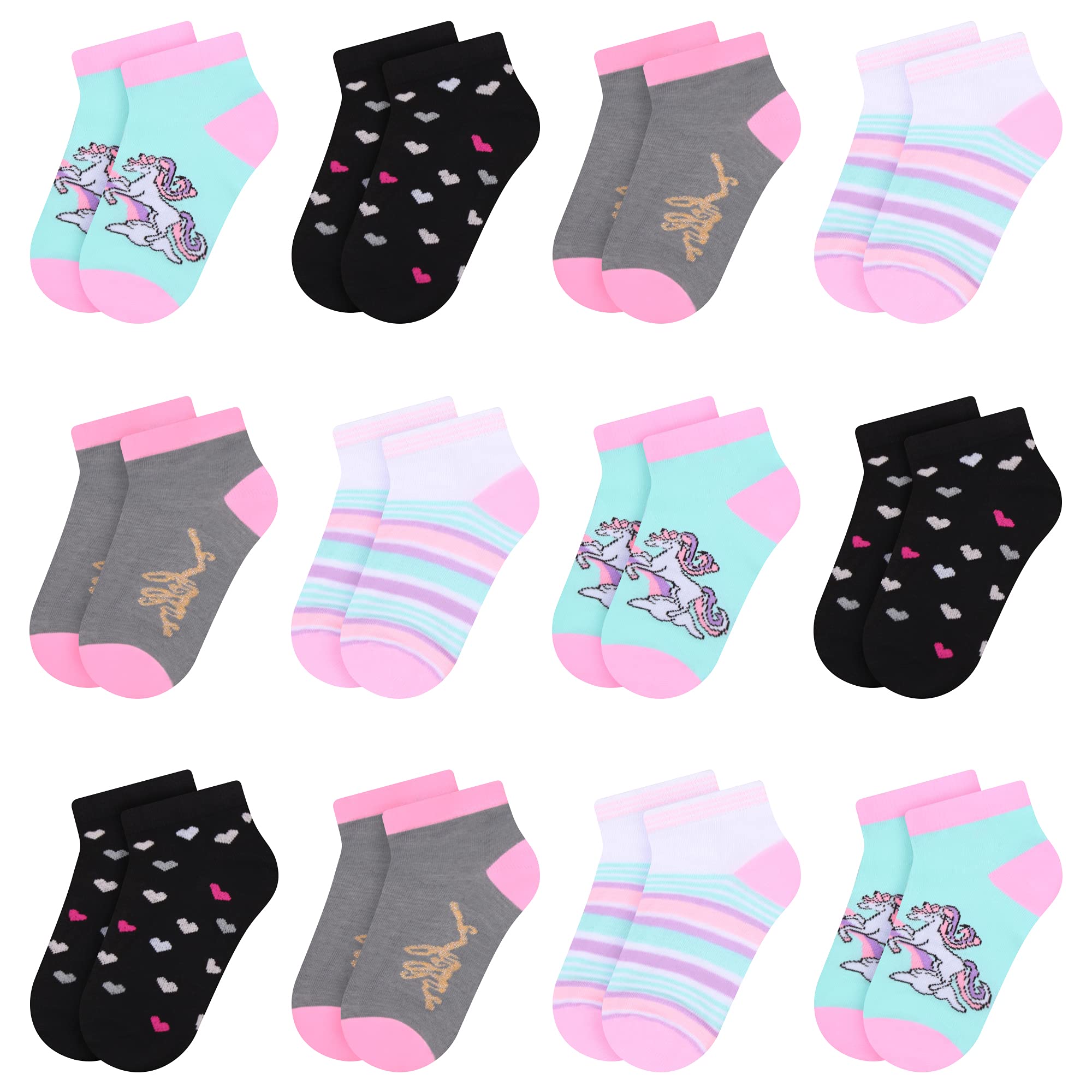 L&K-II 10/12 calzini per bambina con simpatici motivi calzini da ginnastica calzini per bambini in cotone colorato 2848 VA