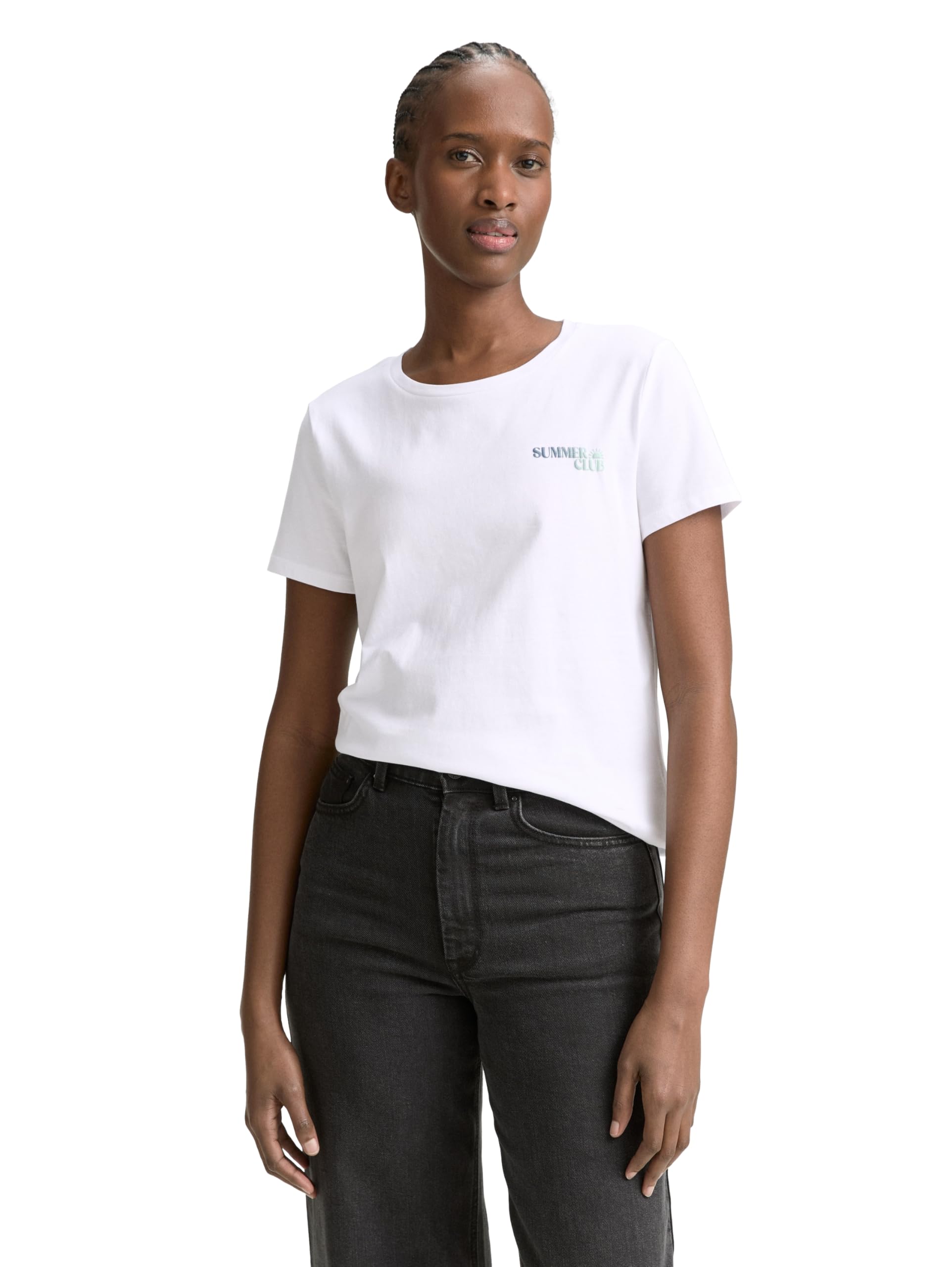 Tom Tailor Denim Women's 20000 - White T-Shirt, S