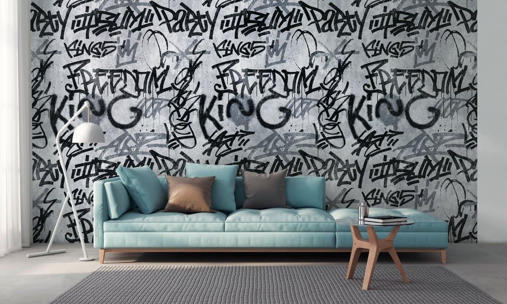 Livingwalls Graffiti 382511 - Carta da parati moderna in tessuto non tessuto, 1,59 x 2,80 m, made in Germany