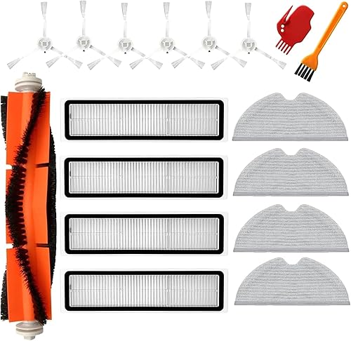 Kit de accesorios para aspiradoras Dreame D9, D9 Max, D9 Pro, L10, L10 Pro, incluye 1 cepillo principal, 6 cepillos laterales, 4 filtros, 4 paños de