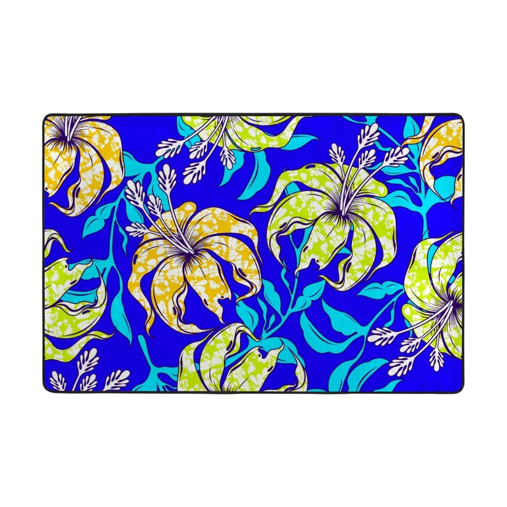 Tapis bleu corail en velours épais qui ne perd pas ses poils