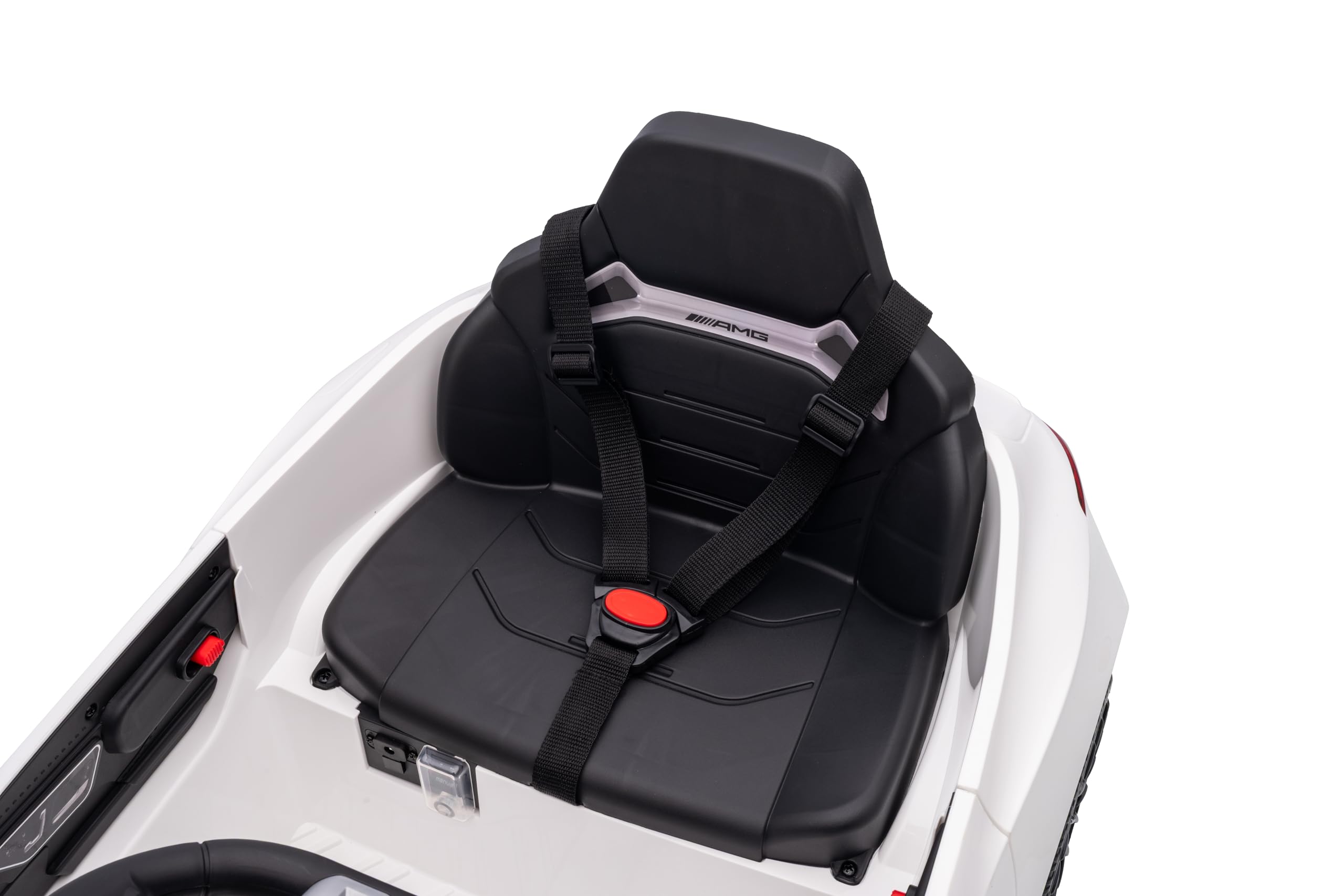 FINOOS Kinder Elektroauto 12V mit Fernbedienung – Mercedes CLE53 - AMG - Elektrofahrzeug - 2 türig - MP3 - Hupe - LED Leuchten - Bluetooth (Grau)