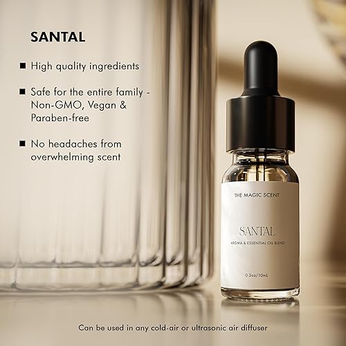 Miniatura 2 de The Magic Scent Santal - Aceite aromático difusor de aroma de aire frío y ultrasónico Santal, aceite difusor de aroma de Santal, aceites esenciales