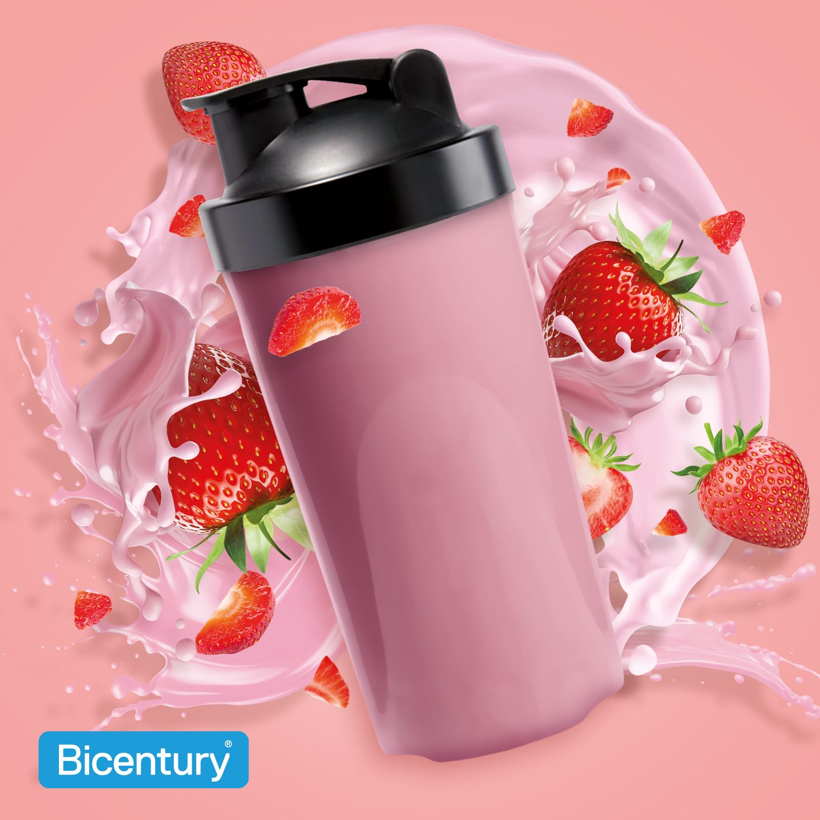 Bicentury Batido Completo Sustitutivo de Comida Sabor Fresa, 436 g, 16 Raciones