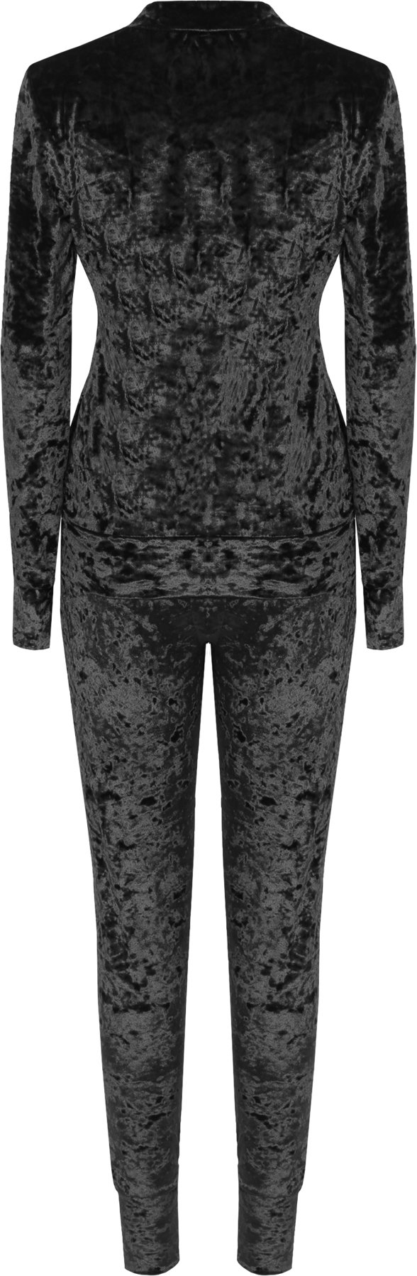 Damski welur plus size aksamitny zestaw odzieży wypoczynkowej damski długi rękaw okrągły dekolt top współpraca dres
