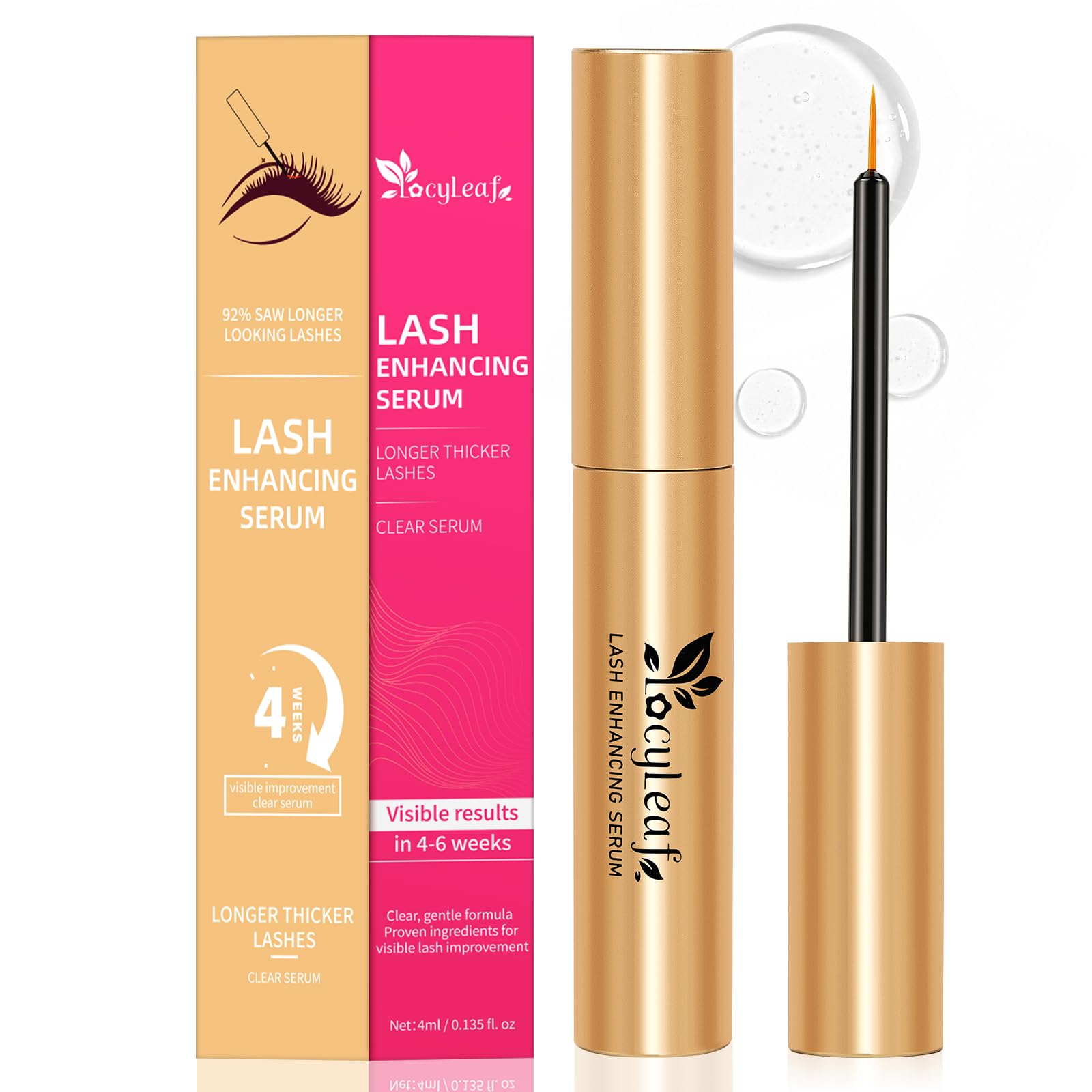 Eyelash Growth Serum for Longer Fuller Thicker Looking Lashes 4mL