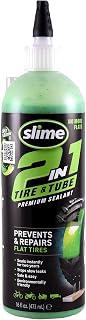 Slime 10193-51, 2-in-1 Tyre & Tube Sealant Puncture Repair Sealant, Premium, Prevent and Repair, Suitable for all Off-Highway Tyres and Inner Tubes, Non-Toxic, 473ml (16oz) bottle