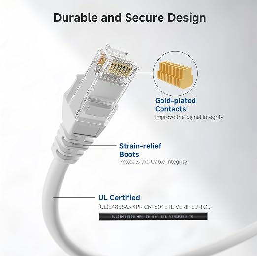 Cable Cat 6 Ethernet 3 ft Cable Matters 5 unidades blanco miniatura 4