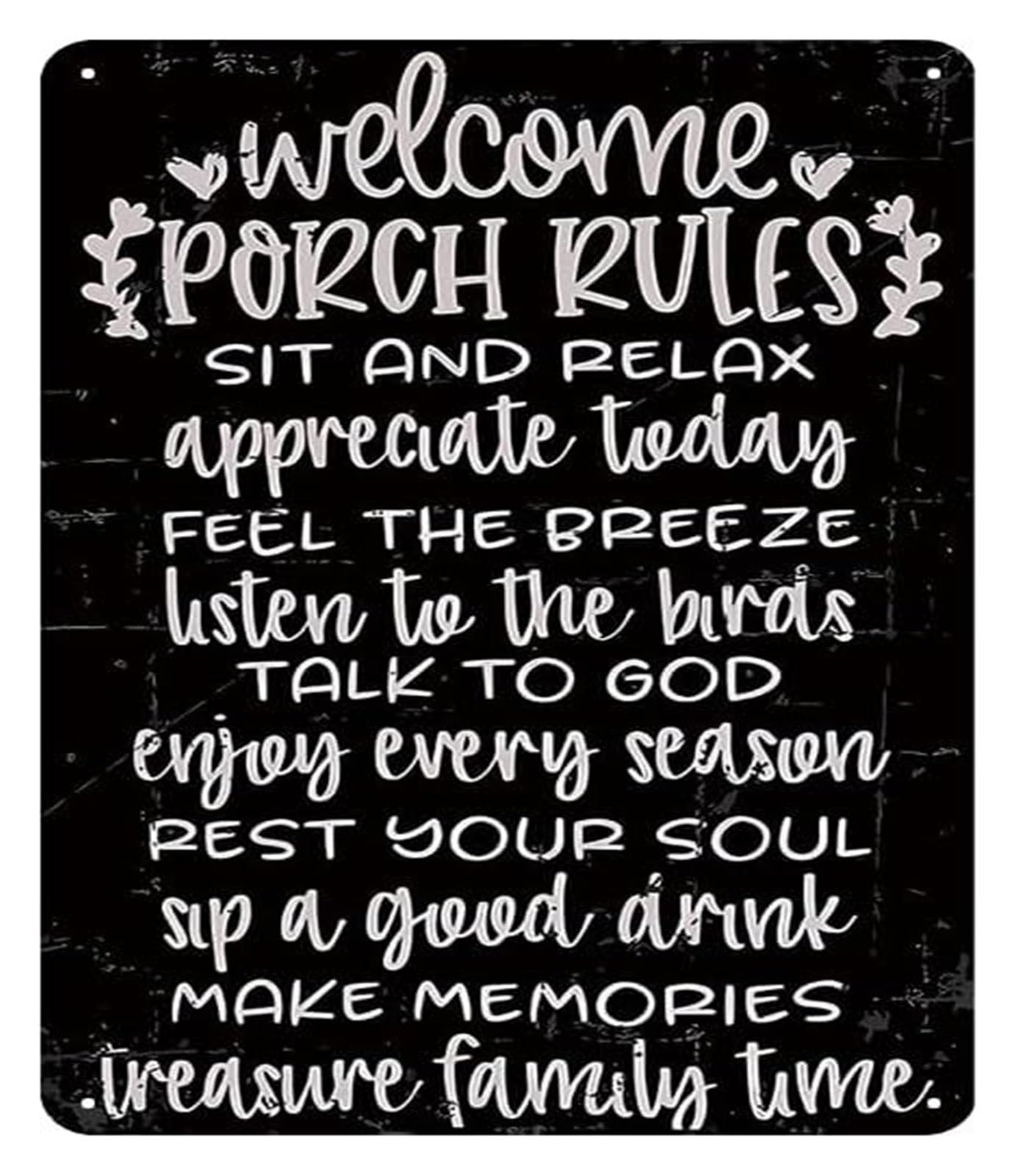 IDGTTLDF Garden Welcome Sign Metal Farmhouse Porch Decor for Front Door Entryway Patio Outdoor Wall-Art 8 X 12 inch