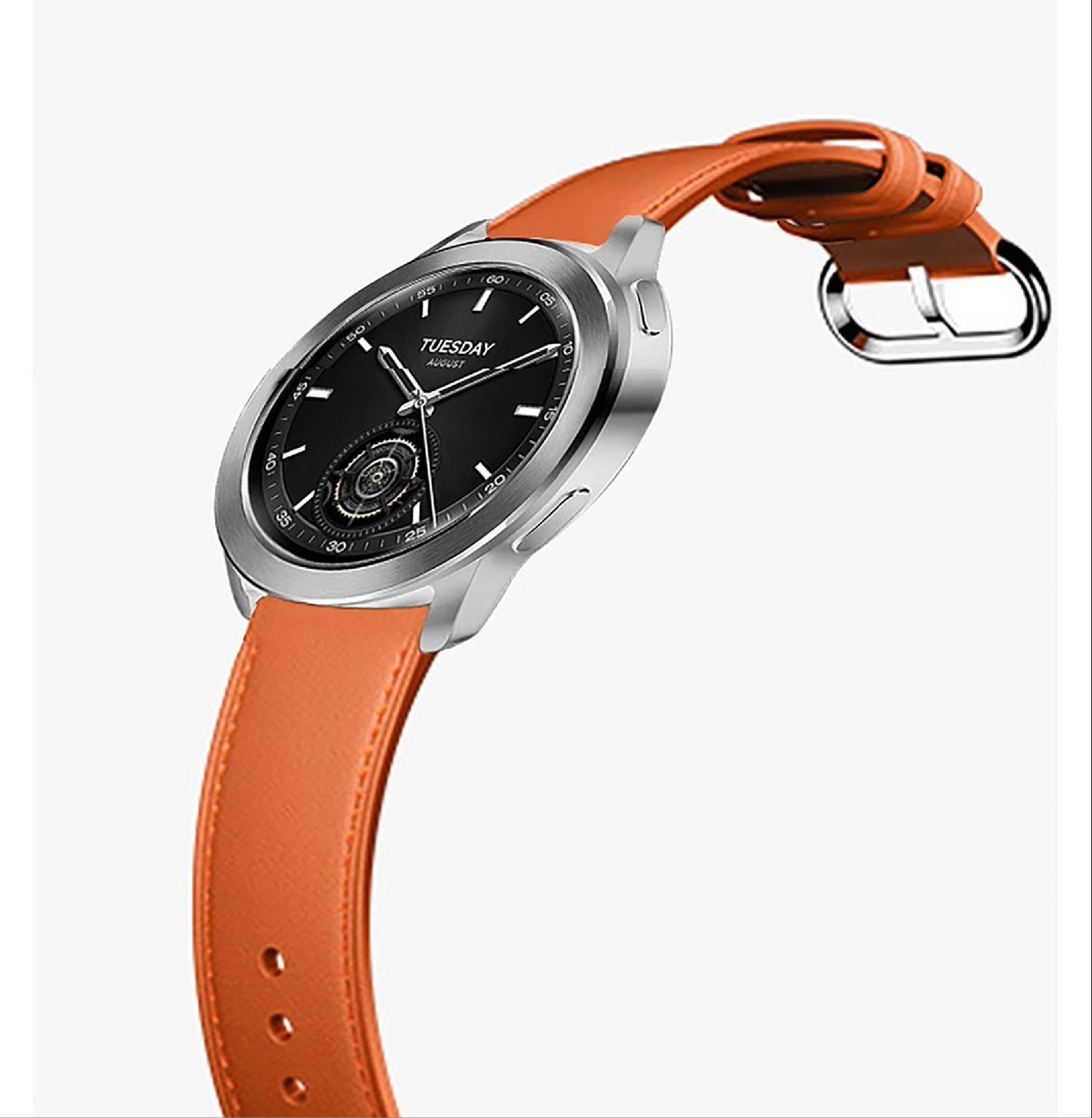 GIOPUEY Cinturini Compatibile con Xiaomi Watch S4/S3, Vera Pelle Cinturino [Resistente all'Usura] [Traspirante] - Black
