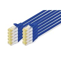 DIGITUS Cavo LAN Cat 6A – 2 m – 10 pezzi – S/FTP schermato – 10 Gbit/s – 500 MHz –