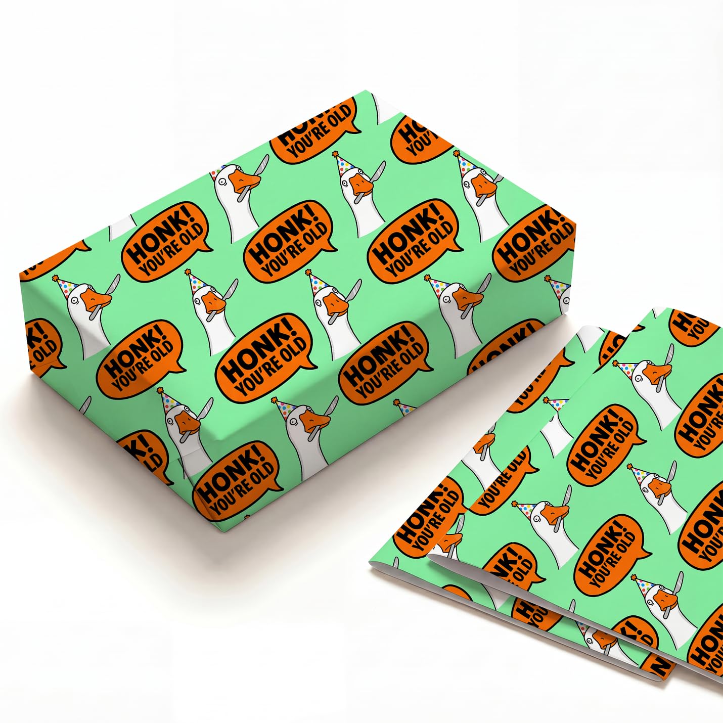 SHSEEN Chaotic Goose Wrapping Paper, 19.5 x 27.5 in, 2 Sheets — image 1