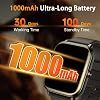 Reloj Inteligente con Rastreador de Fitness para Hombre Mujer, Contestar/Hacer Llamadas, Batería de 1000 mAh, Más de 120 Modos Deportivos, Contador de Pasos, Monitor de Sueño, Reloj de Fitness, Smartwatch para Android iPhone iOS (Negro) 3