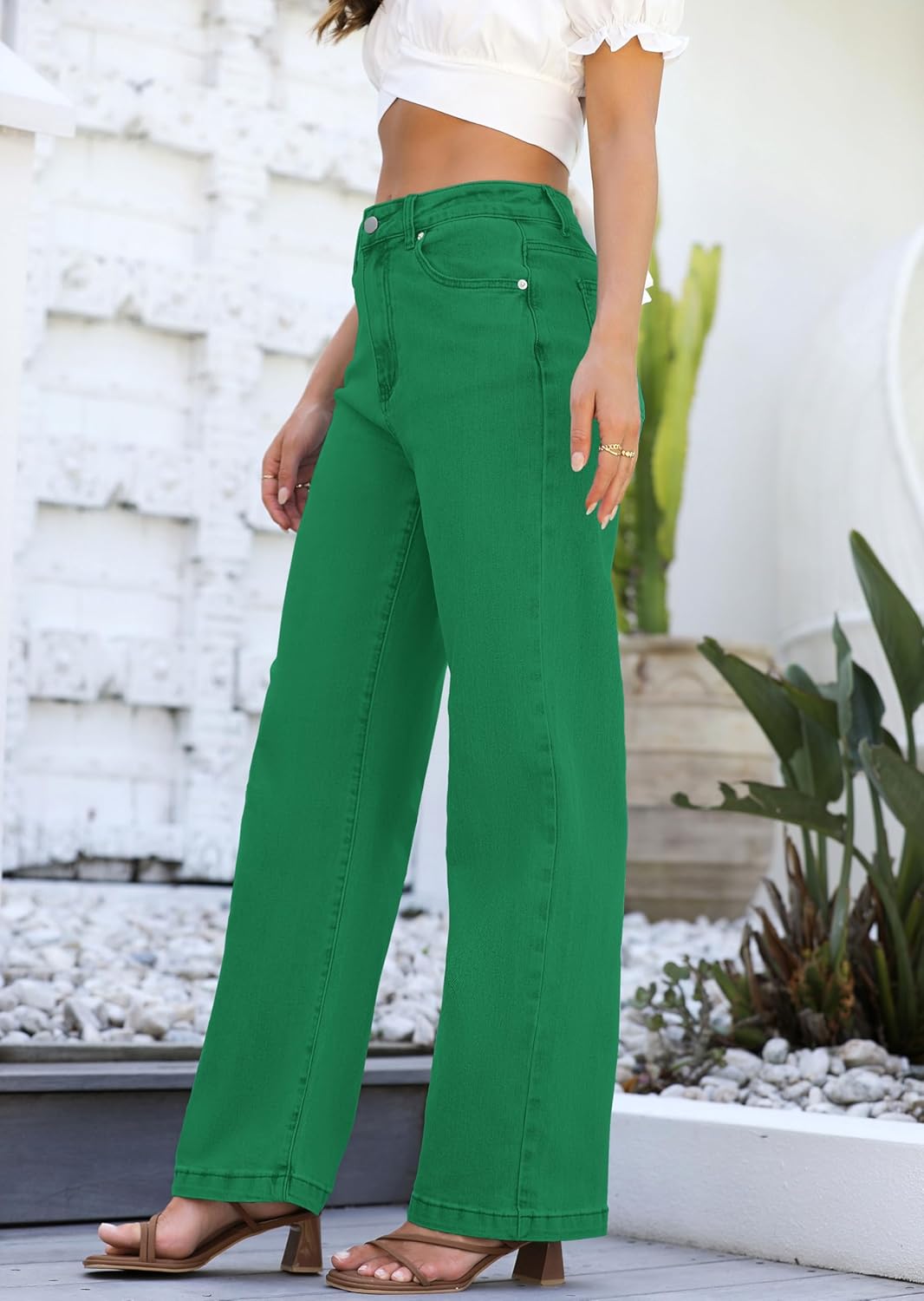 Womens Jeans High Waisted Straight Leg Loose Stretchy Lightweight Tummy Control Trendy Jeans for Women 2025 - Image 4