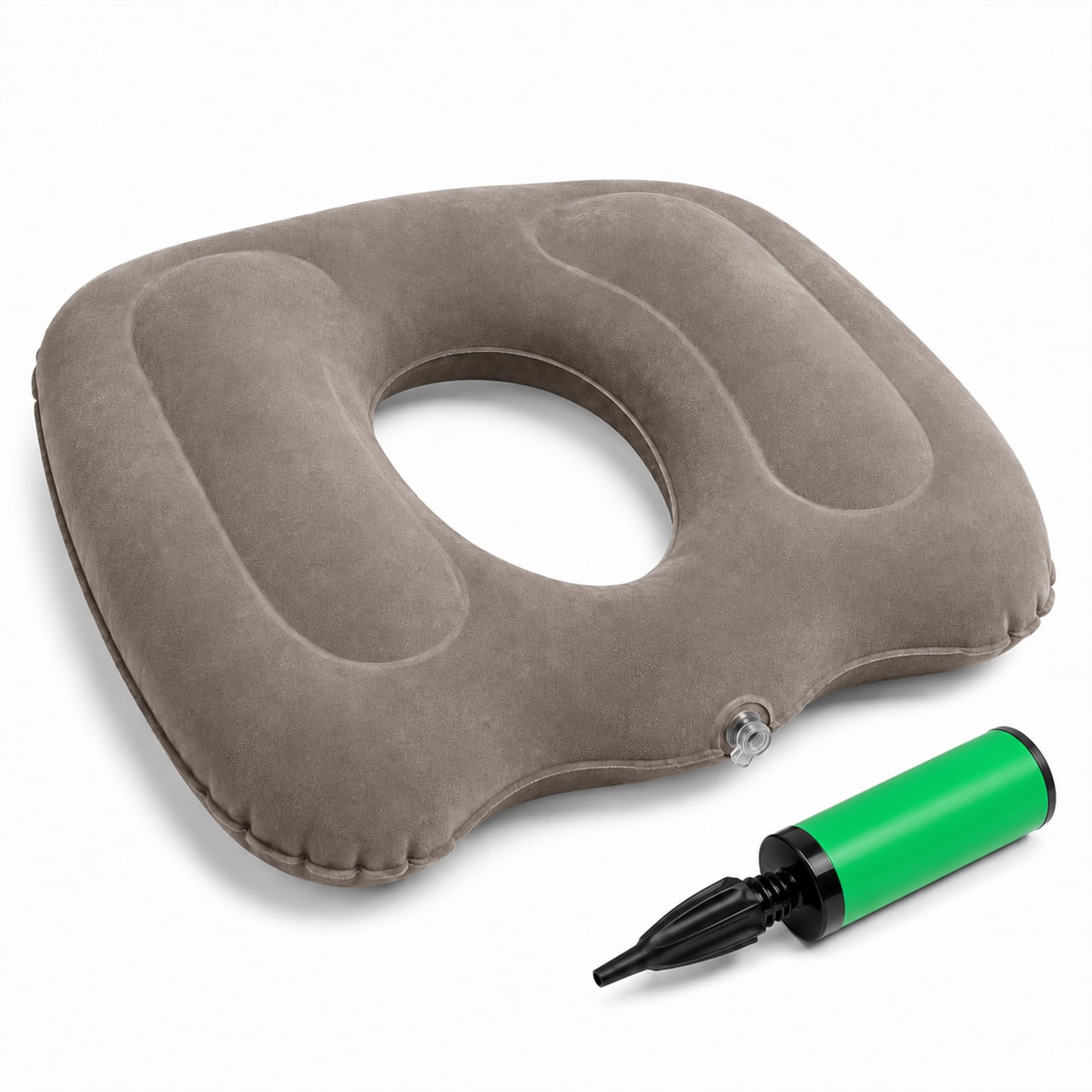 DOUZHUANXY Inflatable Donut Seat Cushion, Portable Coccyx Pillow for Tailbone Relief, Ergonomic Ring Cushion for Home Office Car Post