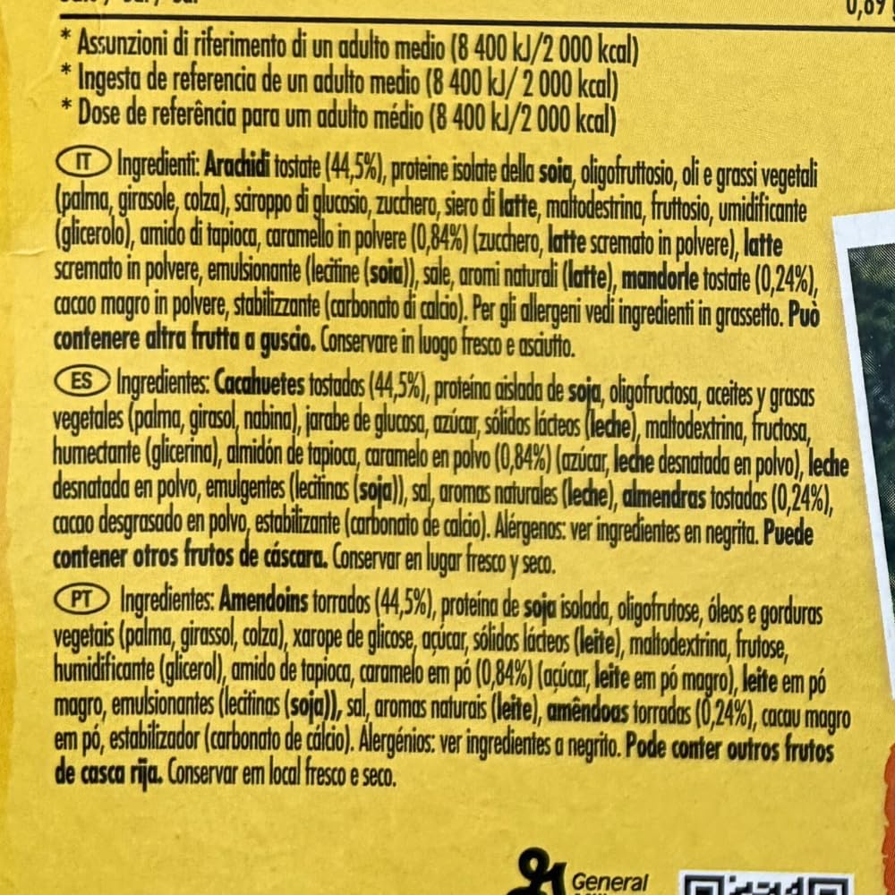Nature Valley Protein, Barrita de Caramelo Salado y Frutos Secos con 10g de Proteína, Sin Gluten, Apto para Vegetarianos, 4x40g