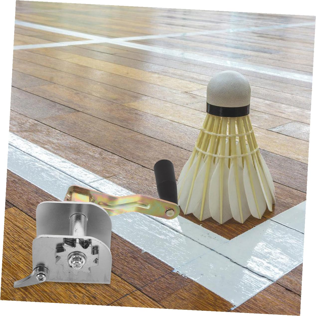 HANABASS 2 Stück Volleyballnetz Windenset aus Robustem Material mit Verstellbarem Handkurbel Seilspanner Wetterfest Kompatibel mit Netzpfosten für Outdoor Sport und Training
