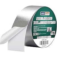 Vista 1 de ADHES - Cinta de papel de aluminio de fibra de vidrio profesional, soporta 176.0 °F a 212.0 °F, cinta resistente al calor ignífuga, cinta adhesiva