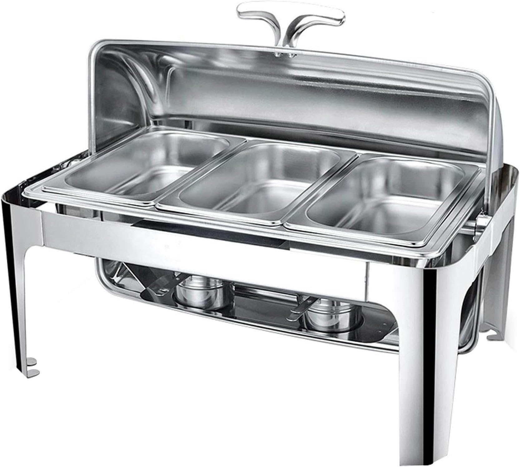 Plato para Frotar, Calentador de Alimentos eléctrico, Plato para Frotar, Servidores y Calentadores de Buffet rectangulares comerciales - Mantenga la Comida Fresca y Deliciosa - 9L Decoration
